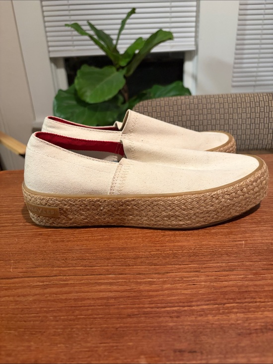 SeaVees Shoes - SeaVees Cream Canvas Espadrille Slip-On